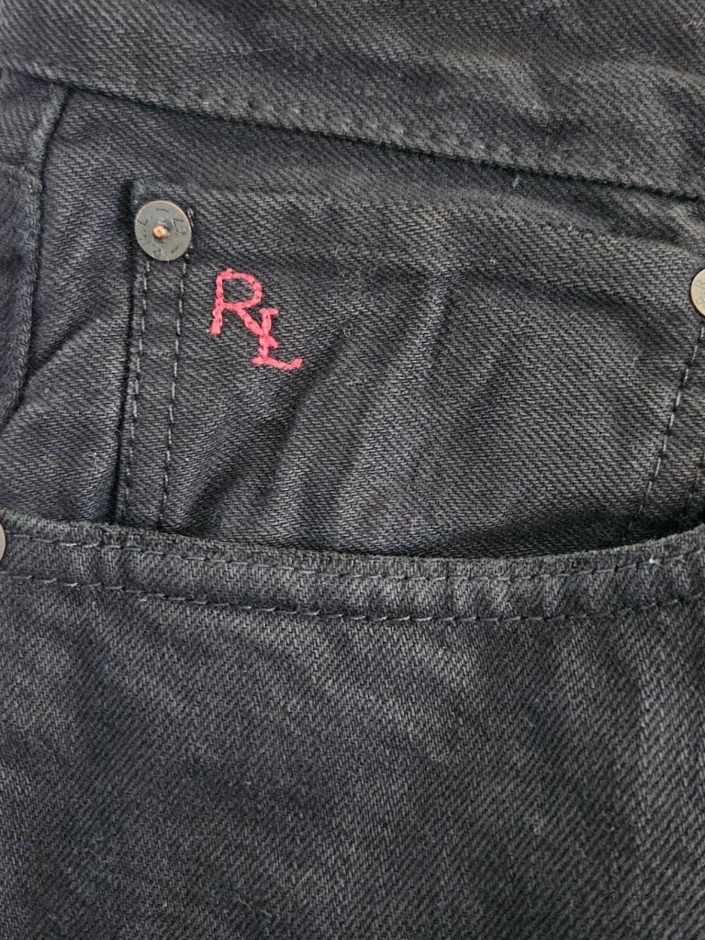 Polo Ralph Lauren Hampton Straight jeans in Hudson Black denim 38 x 30